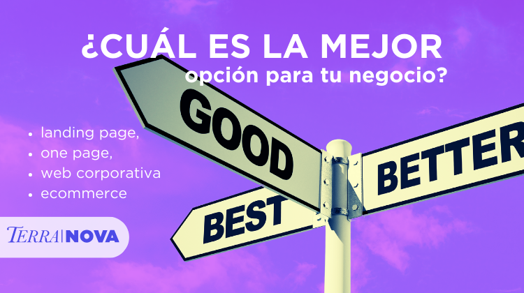 ¿Cuál es la mejor opción para tu negocio: landing page, one page, página web corporativa o ecommerce?